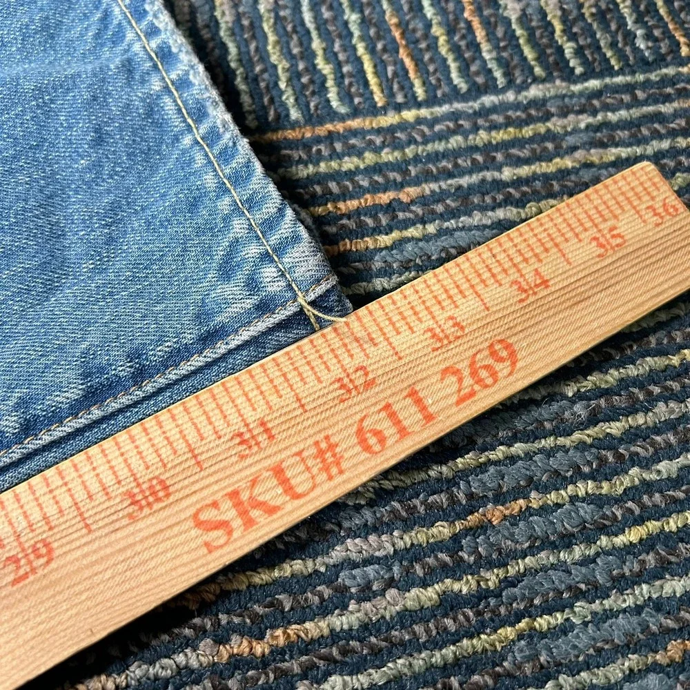 Vintage Polo Ralph Lauren Jeans 35x32 Blue 67 Straight Leg Denim Light Wash